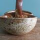 Stoneware salt and sauce dish from Puisaye, signed Jean-Pierre Prud’homme