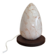 Vintage marbled glass egg lamp – wooden base – 1970s