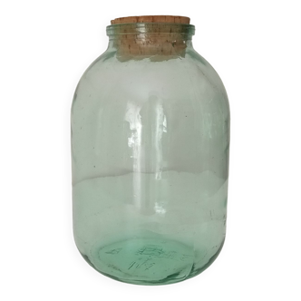 Bocal ancien vert aqua 3 litres