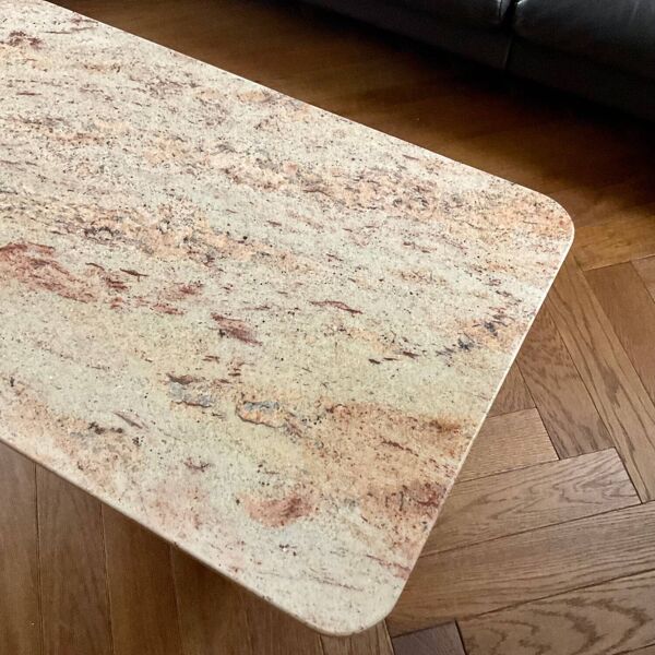 Table basse granit vintage années 70/80