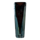 Large tall vintage crystal vase in a triangular shape, Murano style