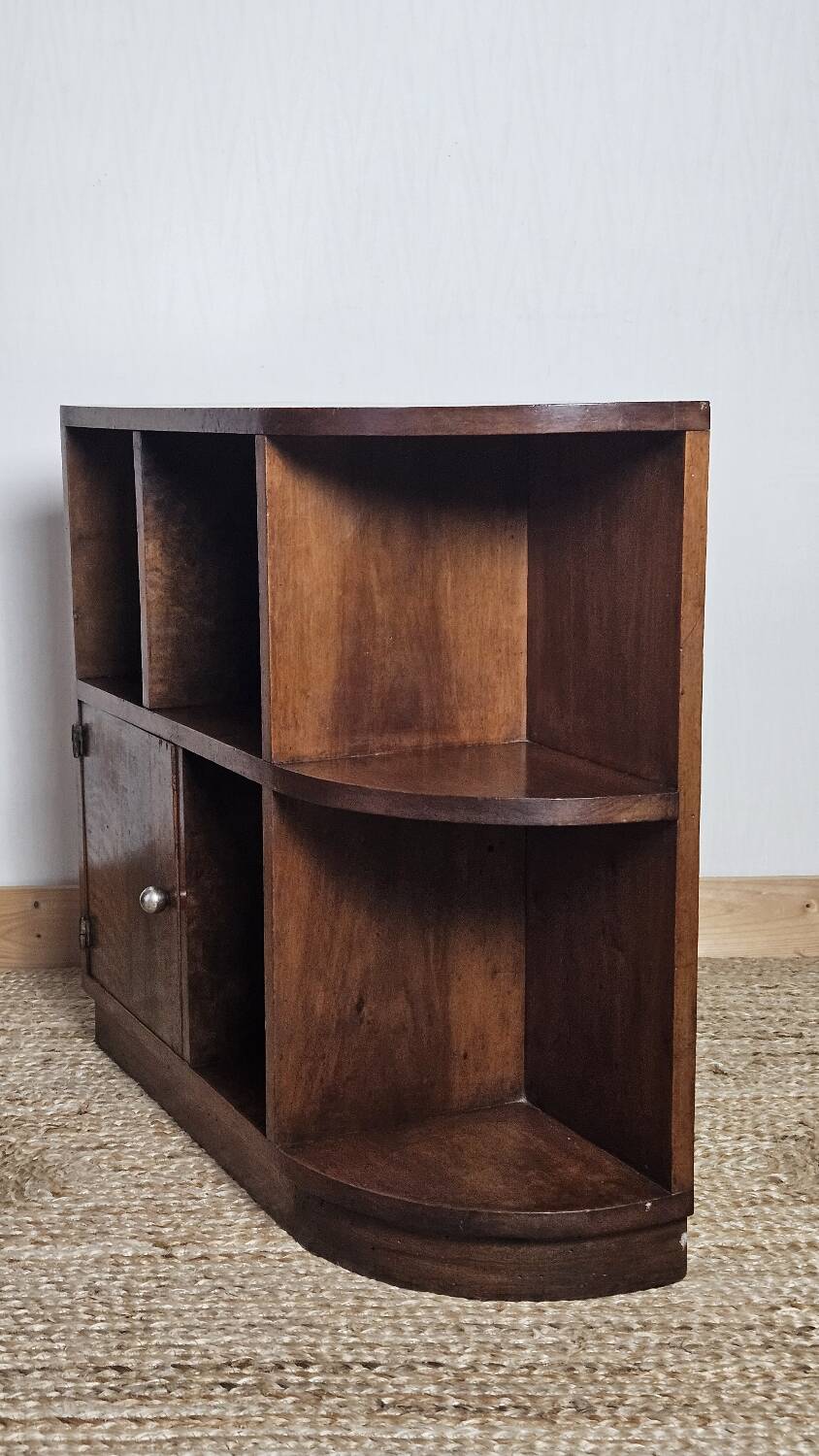Low walnut Art Deco furniture