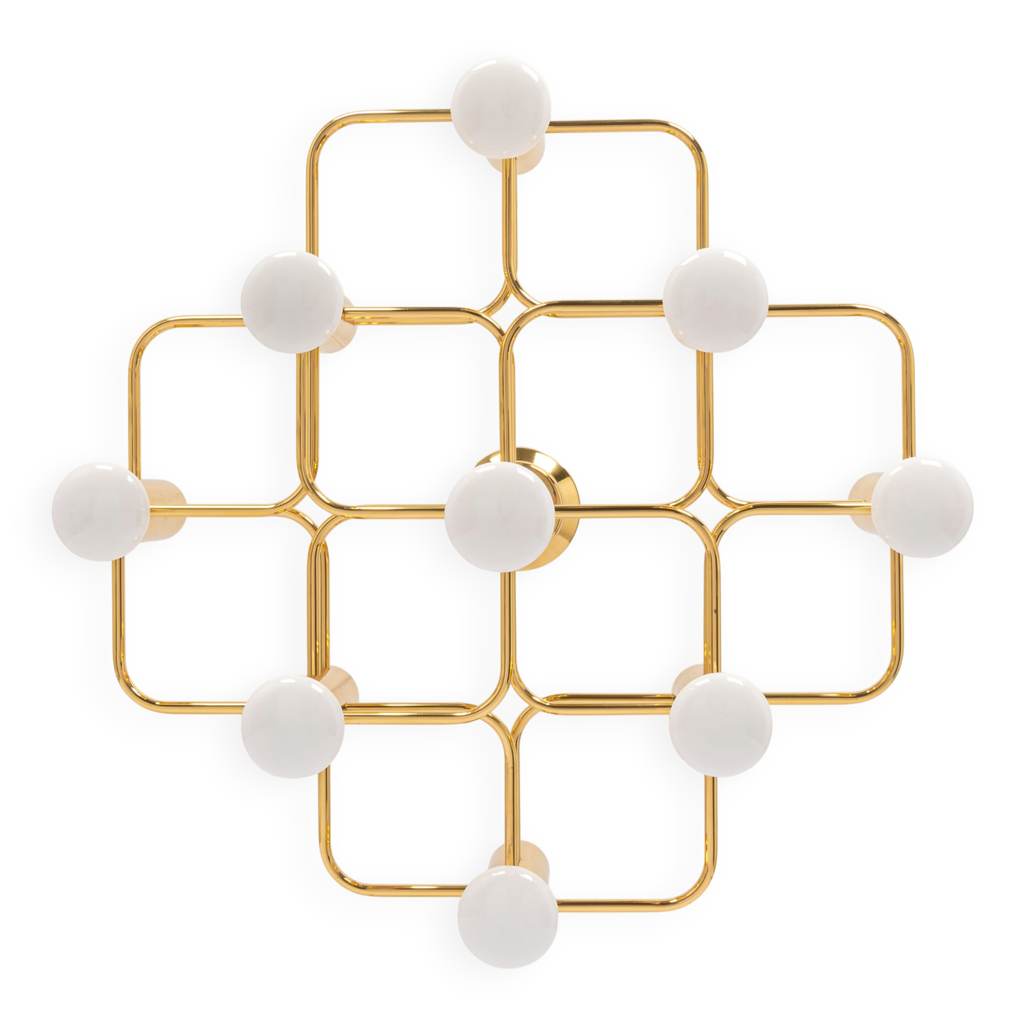 Mid-century chandelier designed by Sciolari, 1970s.