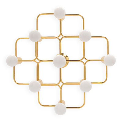 Lustre milieu du siècle conçu par Sciolari, années 1970