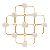 Mid-century chandelier designed by Sciolari, 1970s.