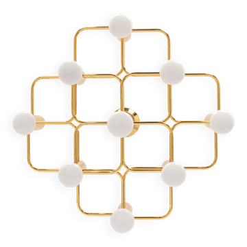 Lustre milieu du siècle conçu par Sciolari, années 1970