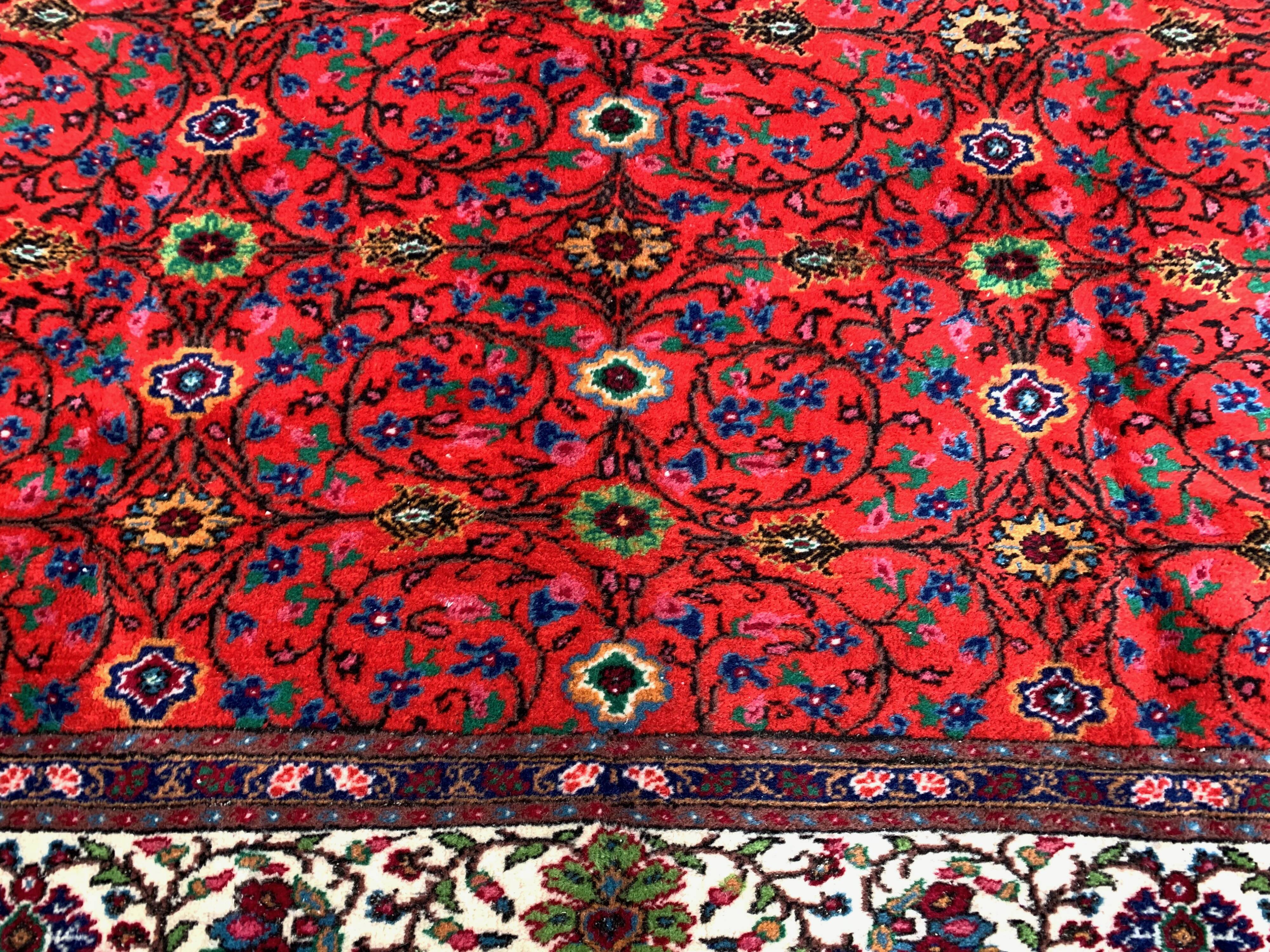 Square turkish kayseri rug 215x190 cm wool hand knotted vintage tribal beige