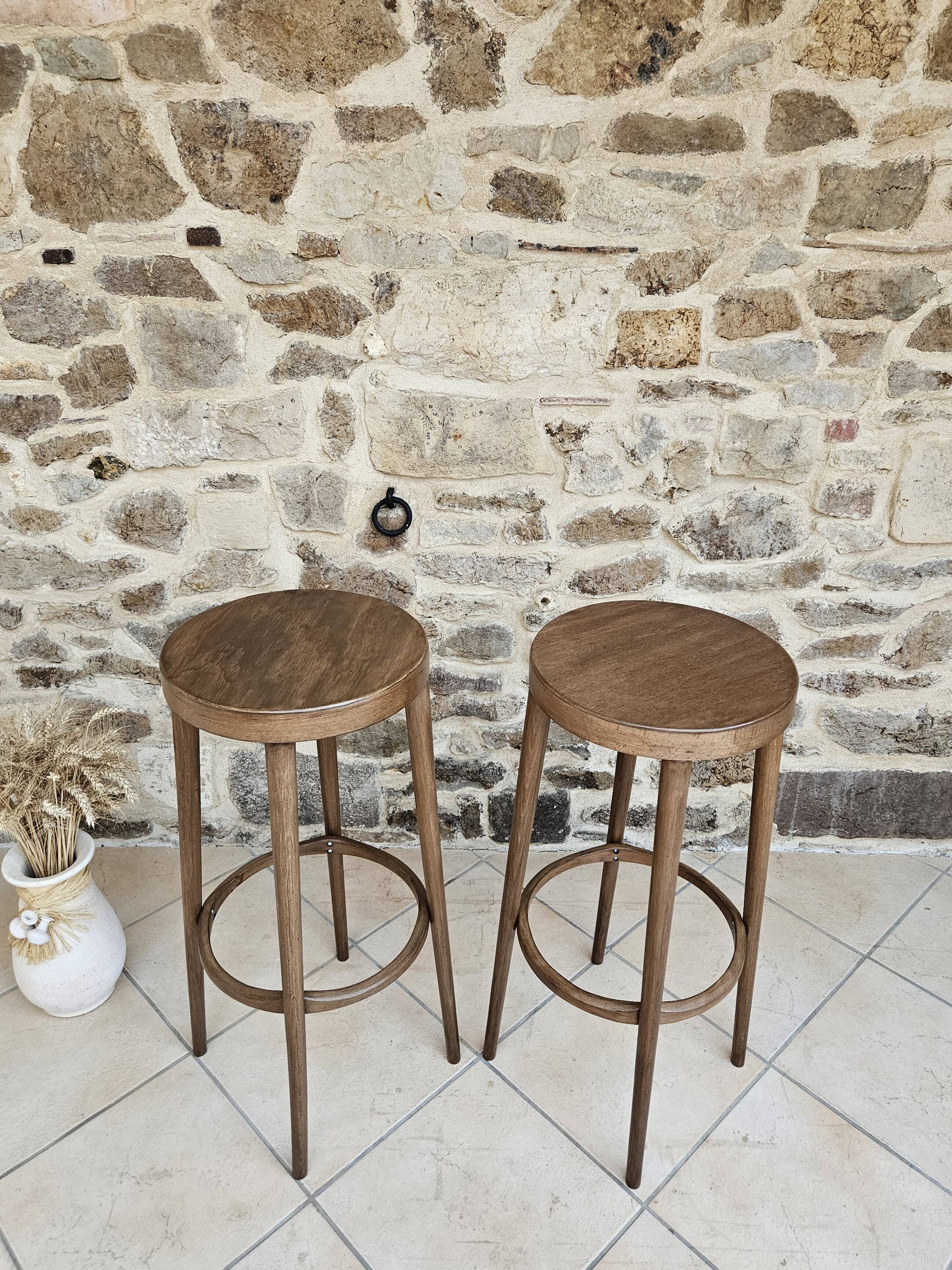 Paire tabourets hauts Baumann