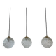 Lot of 3 old vintage round pendant lights