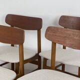 Set of 4 Scandinavian teak chairs