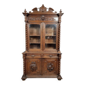 Renaissance style hunting lodge sideboard-library in solid oak