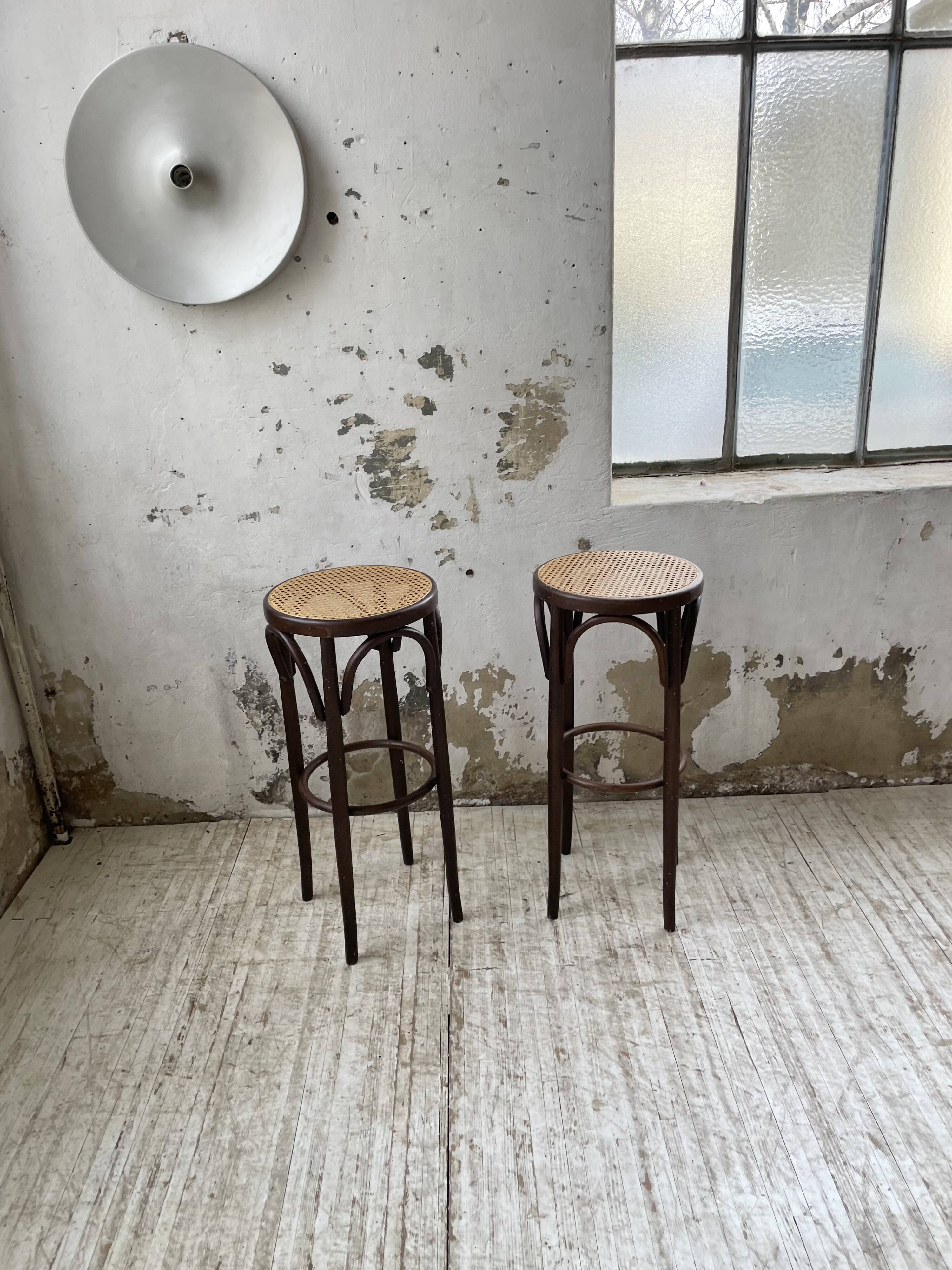 High cane bistro stools