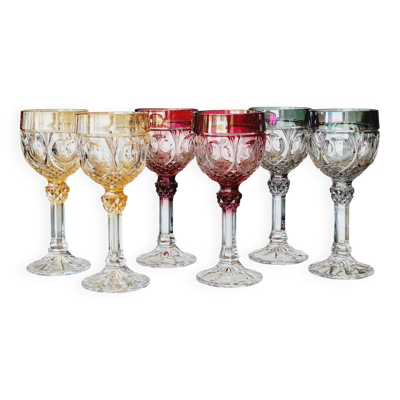 Amaris Nachtmann 6 Grands Verres A Vin Eau En Cristal Coloré Irisé