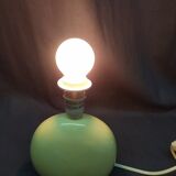 Beige porcelain round bedside lamp