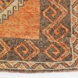5x11 orange and brown vintage tapis rug, 352x162cm