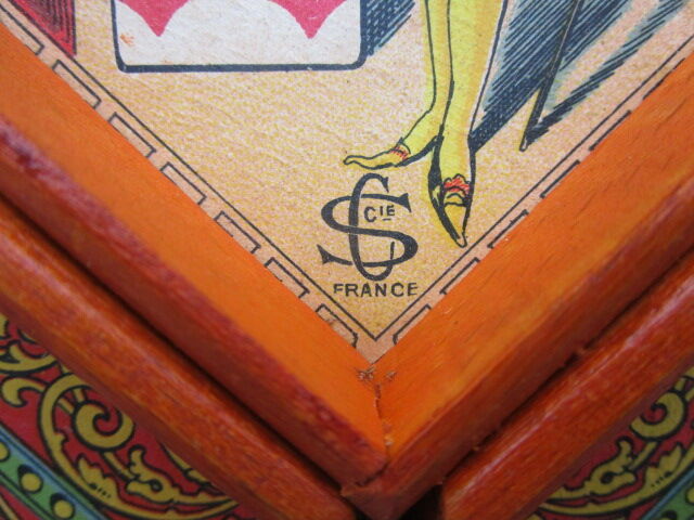 Ancient wooden yellow dwarf games - bone tokens