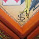 Ancient wooden yellow dwarf games - bone tokens