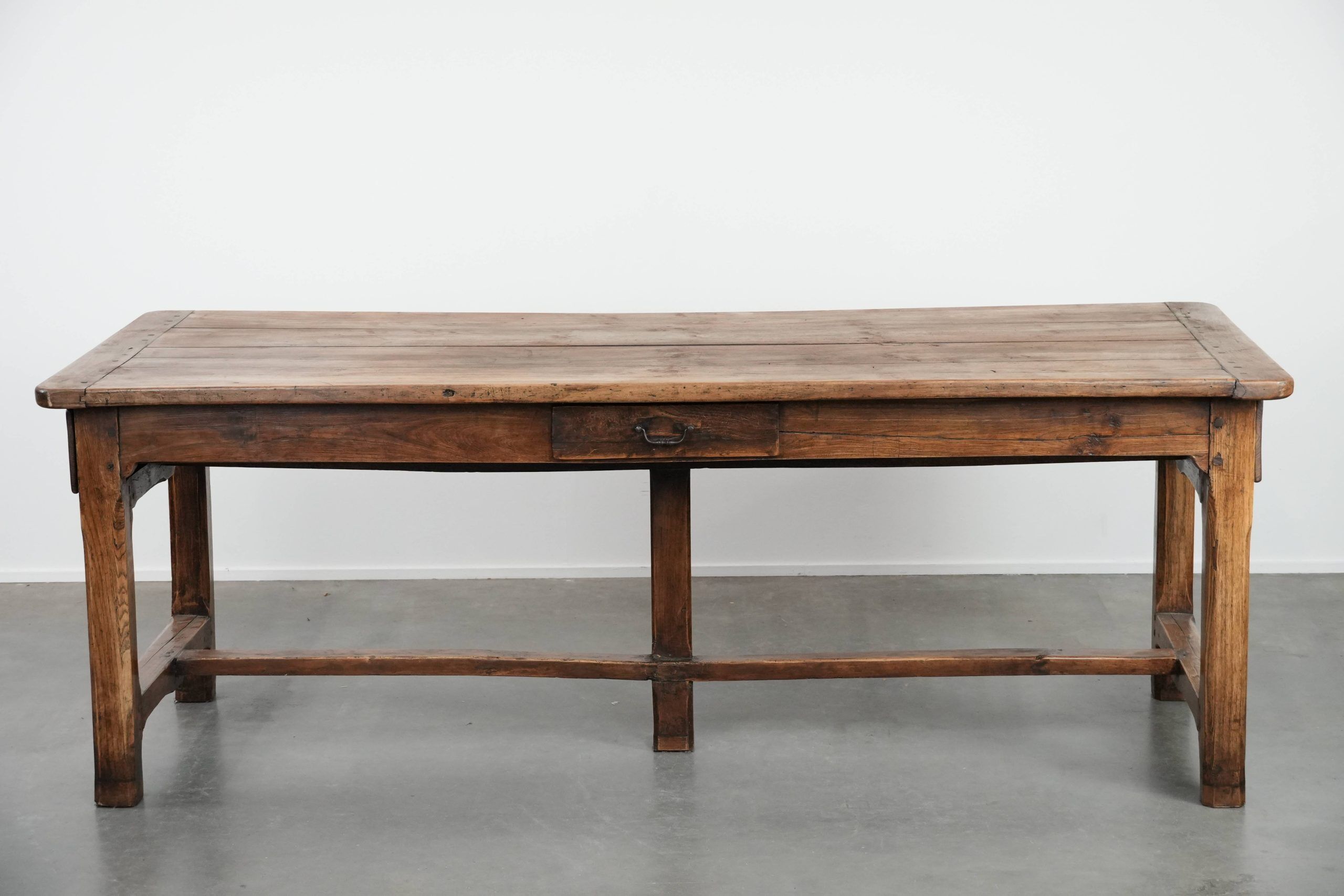 Antique French dining table made of fruitwood  from the late 18th century