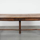 Antique French dining table made of fruitwood  from the late 18th century