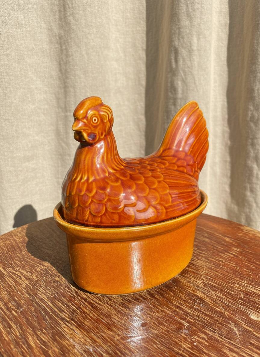 Terrine in a chicken shape