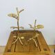 Pair of golden foliage candlesticks