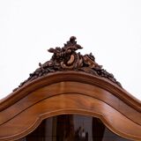 Walnut display case, France, around 1900.