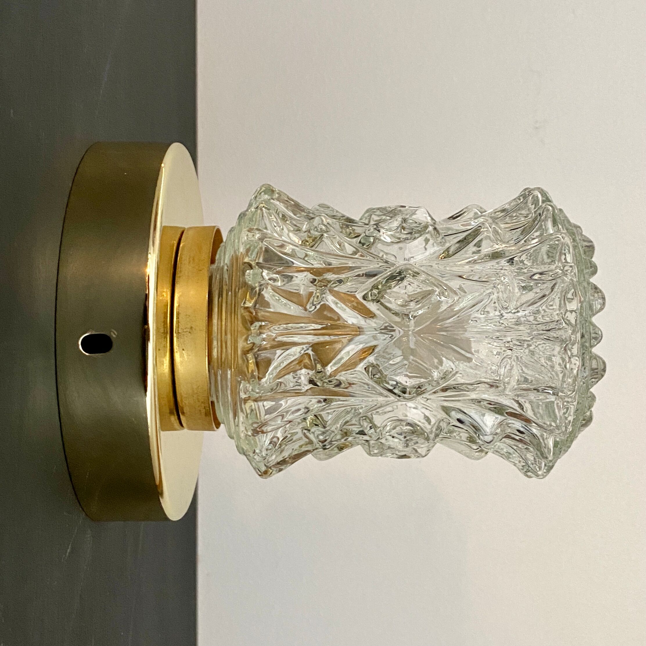 Vintage glass globe wall lamp