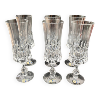 Set of 6 Spiegelau Crystal Flutes