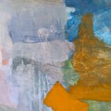 Contemporary "Summer Abstraction" Abstract Seascape by British Artist Ian Mood, Framed Oil Painting