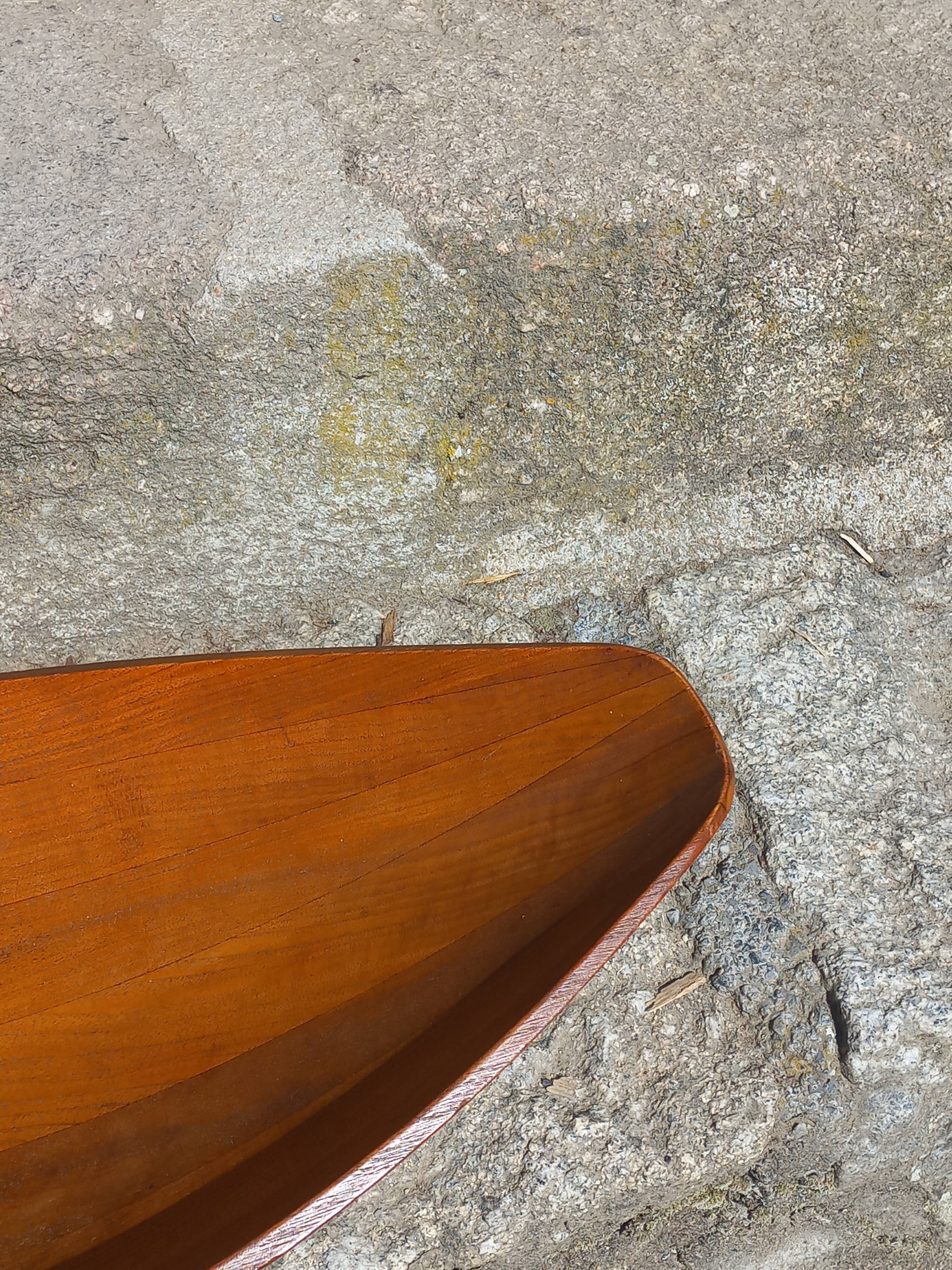 Scandinavian teak fruit bowl stamped from the 1950s.