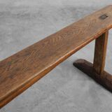 Pair of rustic Oak Benches, France, 1850