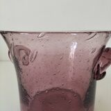 Biot style purple blown glass champagne bucket