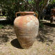 Ancient terracotta pottery jar