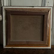 Oil on canvas riverside late 19th century monogram AT