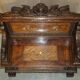 Banc Monks Antique Sculpté Lion Griffon 1860 avec Rangement