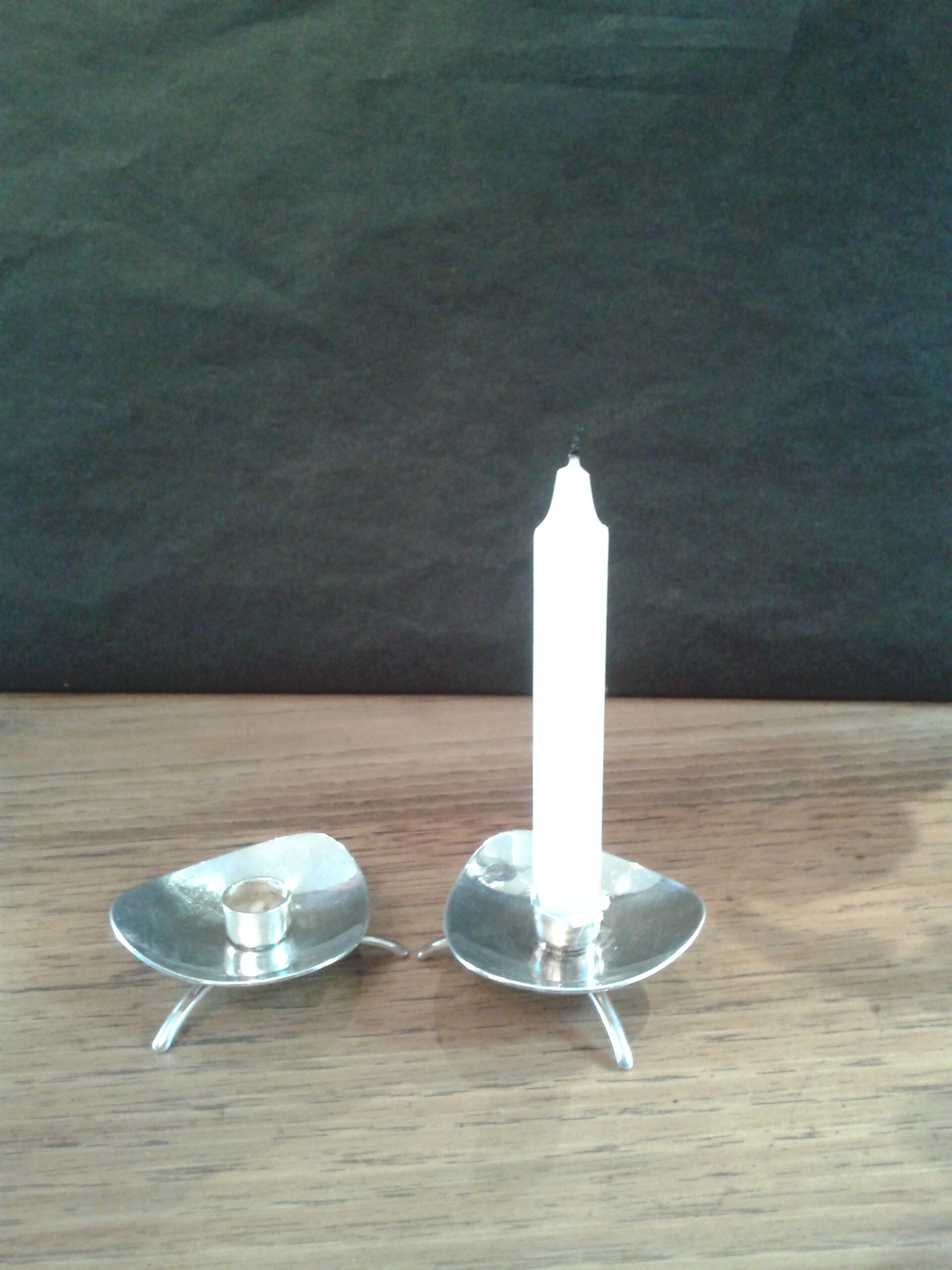 Pair of danish candlesticks