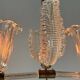 Venetian chandelier in clear Murano glass and brass circa 1950