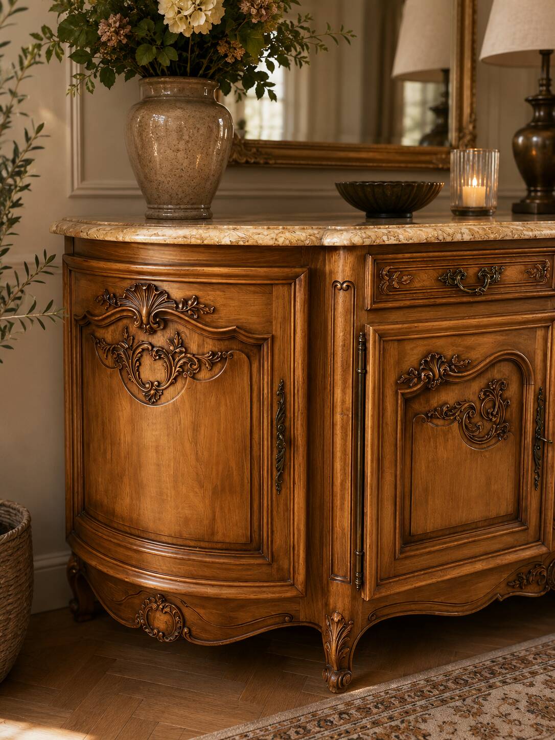 enfilade regency over brocatelle