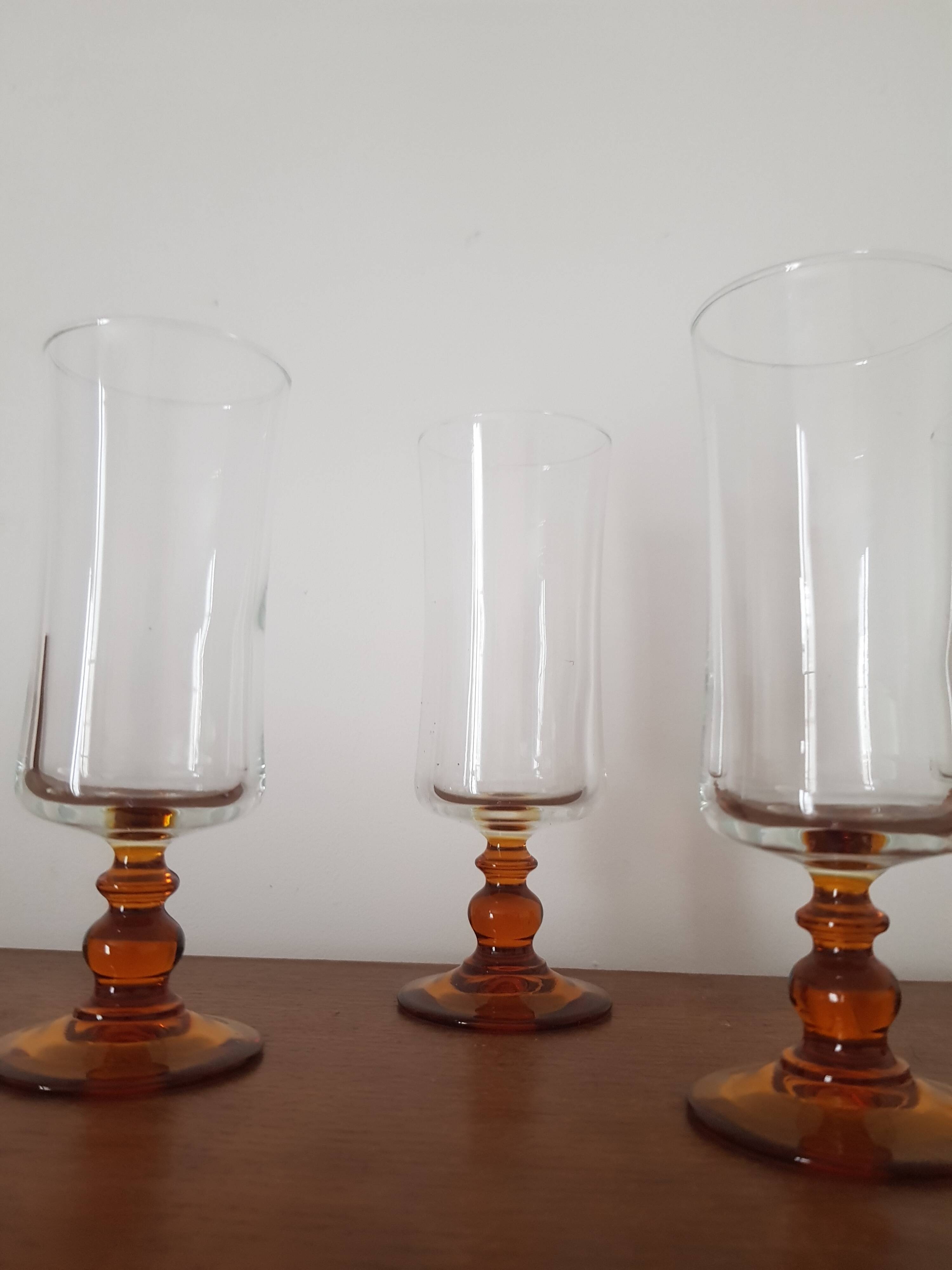 Luminarc amber footed champagne flute