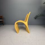 Sculptural Molded Fiberglass Chair, Europe, 1970s