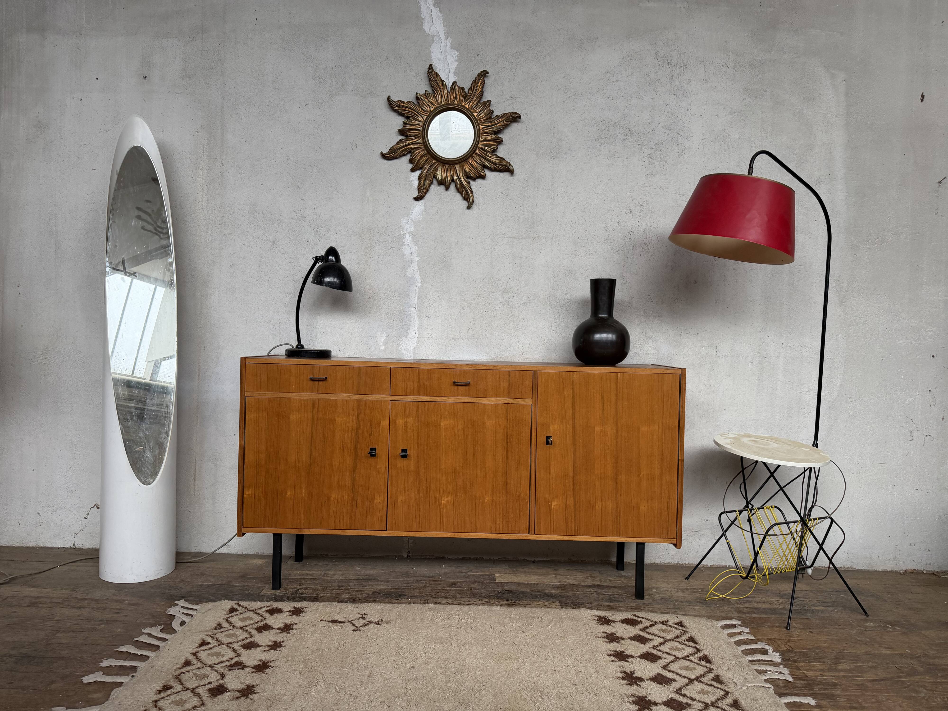 Vintage Scandinavian enfilade Metal legs