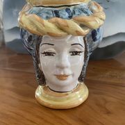 Ceramic Moorish head vase Caltagirone Sicily
