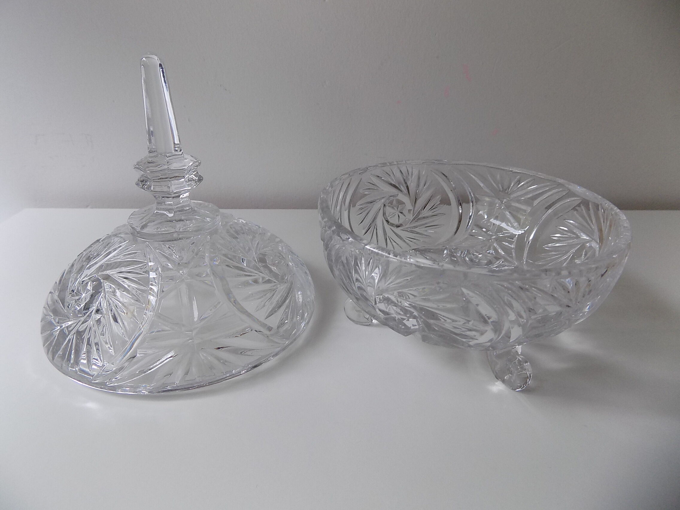 Candy box with crystal lid