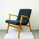 Roland Rainer Lounge Chair Café Ritter with grey bouclé.