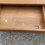 Oak farmhouse table 6 feet 2 drawers 200cm