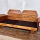 Canape seltz orme et cuir design 1960