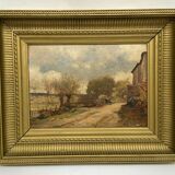 Oil on panel François-Edouard Bournichon Basse-Goulaine late 19th century