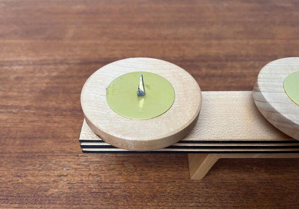 Mid-century wooden candlestick, 1960s
