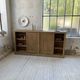 Large row of solid oak loom sliding doors