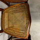 Lot de 4 chaises en cannage et bois Louis Philippe